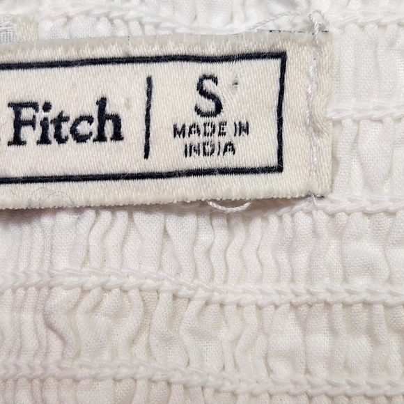 Mini dress White color Cotton Halter dress A&F Size S - Picture 11 of 14